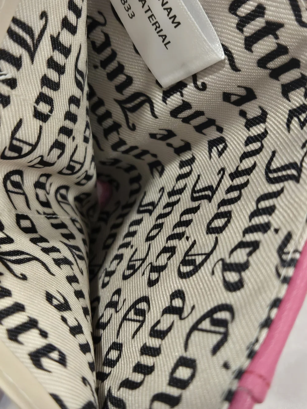 Juicy Couture NWT Pink Quilted Trifold Wallet with Heart Key Charm